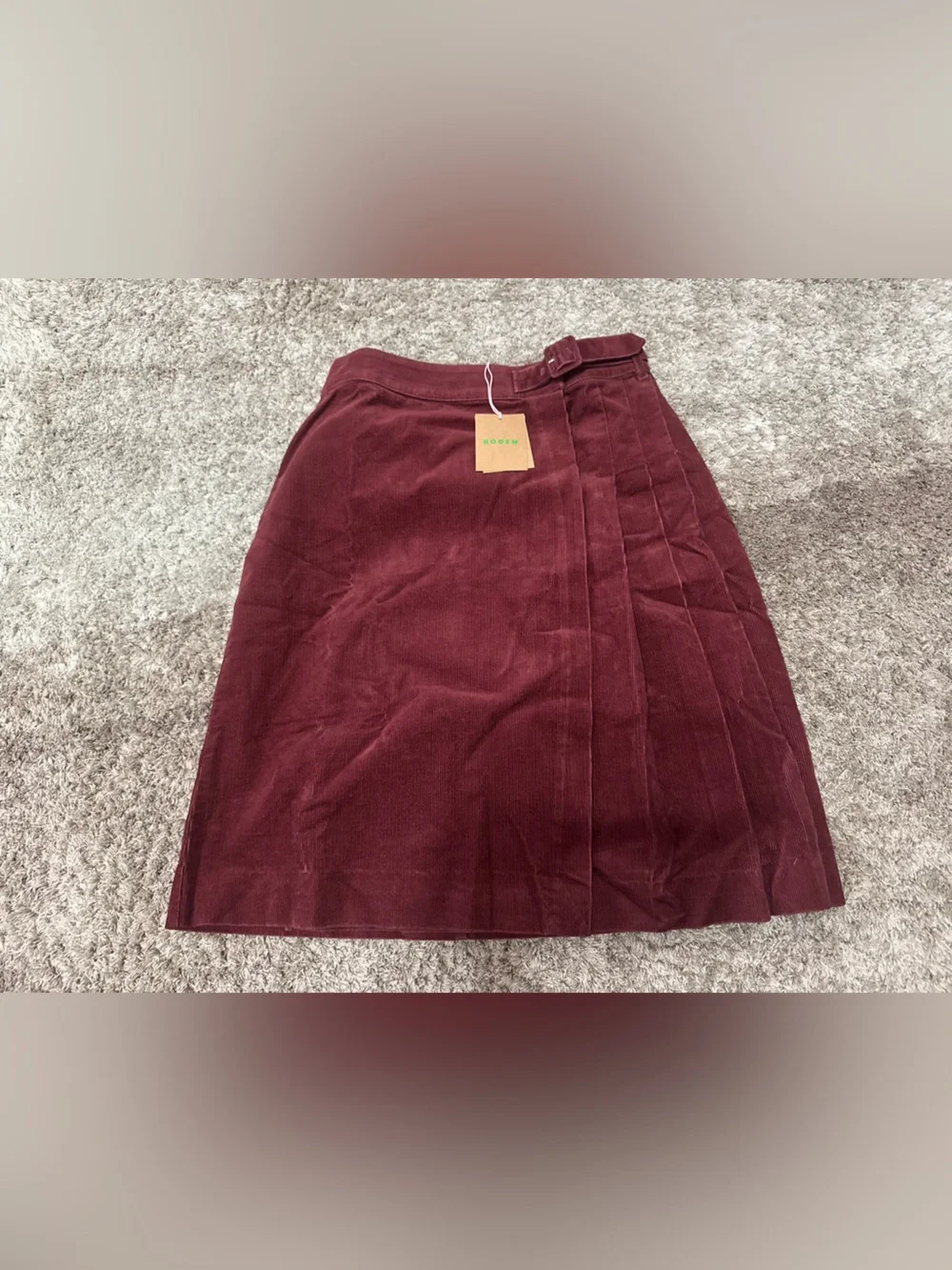 Boden Brown Helen Cord Kilt Skirt
